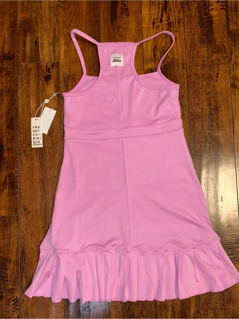 NWT Frankies Bikinis Swift Tennis Dress in  Baby pink
